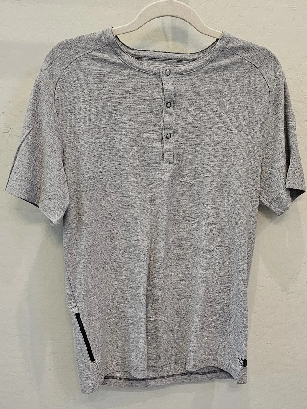 The North Face Heather Gray Short Sleeve Henley